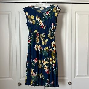 Blue floral Anthropology dress
